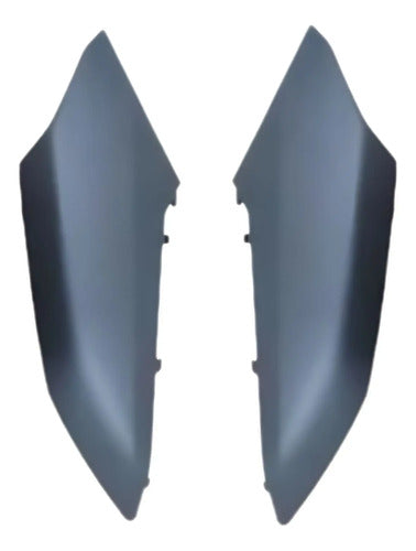 Par de Guias de Ar Abas do Tanque Superiores Paramotos Yamaha Fazer Fz25 250 2018 a 2025 Preto Fosco