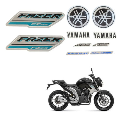 Kit Adesivos JS Yamaha Fazer Fz25 250 2018 a 2021 Preto