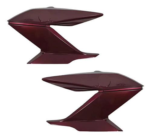 Par de Guias de Ar Abas do Tanque Paramotos Yamaha Fazer 150 2016 a 2018 Magenta