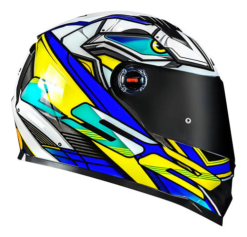 Capacete LS2 FF358 Xdron Azul Brilhante