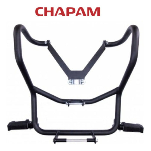 Protetor de Carenagem Protetor de Motor com Pedaleira Chapam Honda Bros 150 2009 a 2015 Preto Fosco