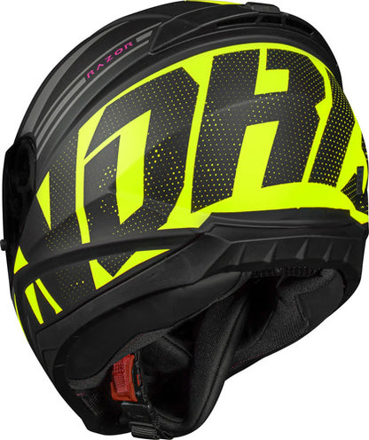 Capacete Norisk Razor Full Preto Amarelo Fosco