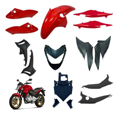 Kit Carenagem Completo Paramotos Honda Cb 300r 2009 em diante Vermelho