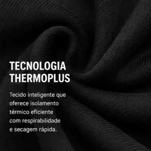 Blusa Térmica Segunda Pele Curtlo Thermoplus com Zíper Masculina Preto