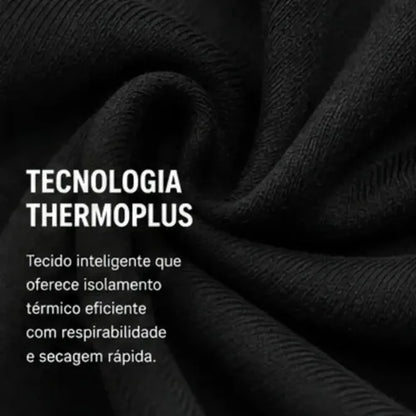 Blusa Térmica Segunda Pele Curtlo Thermoplus com Zíper Masculina Preto