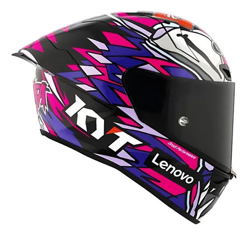 Capacete KYT NZ-Race Enea Bastianini com Spoiler Roxo Brilhante