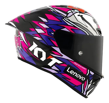 Capacete KYT NZ-Race Enea Bastianini com Spoiler Roxo Brilhante