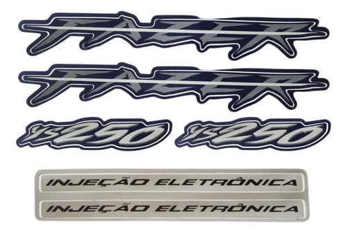 Kit Adesivos JS Yamaha Fazer 250 2008 Azul