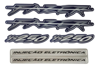 Kit Adesivos JS Yamaha Fazer 250 2008 Azul