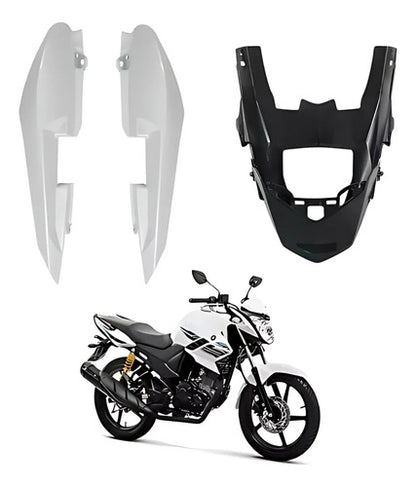Rabeta Lateral Completa Paramotos Yamaha Fazer 150 2014 a 2019 Branco