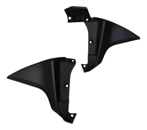 Par de Aletas Abas do Tanque Inferiores Paramotos Honda Xre 300 2013 a 2015 Preto Fosco