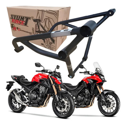 Protetor de Motor Stunt Race Cage Honda Cb 500f Cb 500x 2015 em diante Preto Fosco