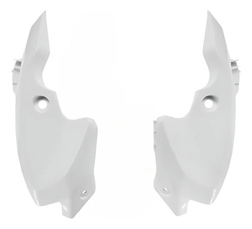 Par de Carenagens Laterais do Farol Paramotos Yamaha Factor 150 2016 a 2022 Branco
