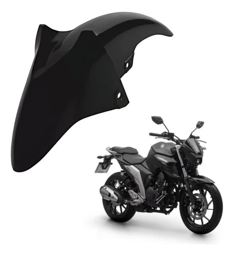 Paralama Dianteiro Yamaha Fazer Fz25 250 2022 a 2025 Preto Brilhante
