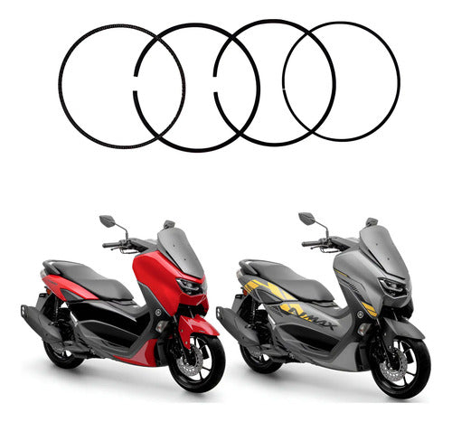 Jogo de Anéis do Pistão Yamaha Nmax 160 2017 a 2024 STD