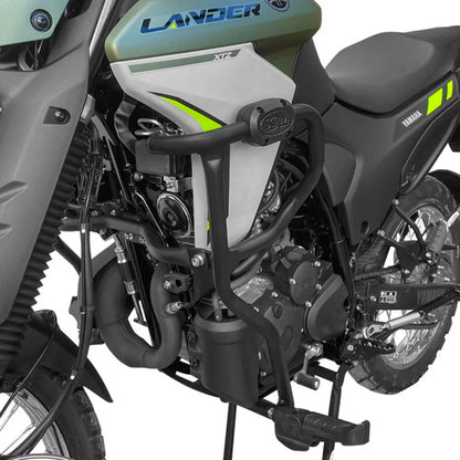 Protetor de Motor com Pedaleira Scam Yamaha Lander 250 2025 em diante Preto Fosco