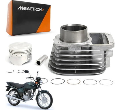 Kit Cilindro Pistão e Anéis Magnetron Honda Cg 125 Titan Today 1992 a 2000 Xlr 125 1997 a 2002