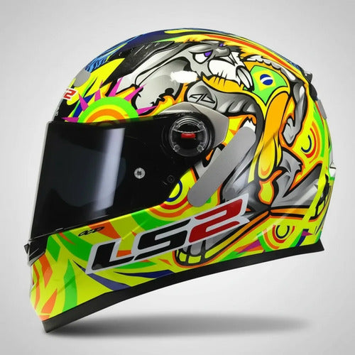 Capacete LS2 FF358 Alex Barros Amarelo Brilhante