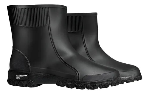 Bota de Chuva Protector Life Cano Médio Preto