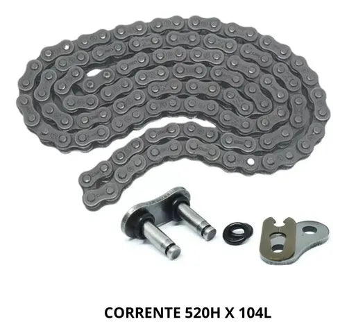 Kit Relação Smartfox com Retentor Honda Tornado 250 2001 em diante 520OH 104L 38/13T