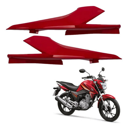 Par de Rabetas Laterais Paramotos Honda Cg 160 Titan 2022 a 2024 Vermelho Maceió