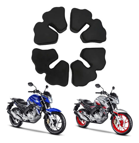 Jogo de Buchas do Coxim da Coroa Smartfox Honda Cbx 250 Twister Cb 300r Cb 250f Twister 4 Peças