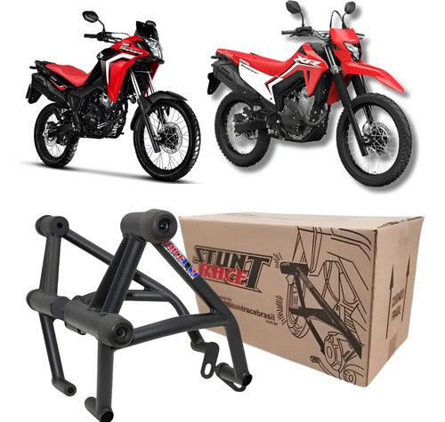 Protetor de Motor Stunt Race Street Cage Honda Sahara Tornado 300 2024 em diante Preto Fosco