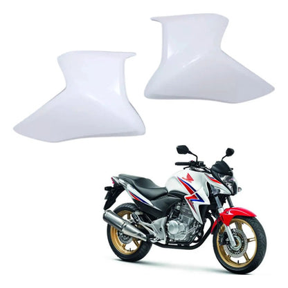 Par de Guias de Ar Abas do Tanque Paramotos Honda Cb 300r 2013 em diante Branco