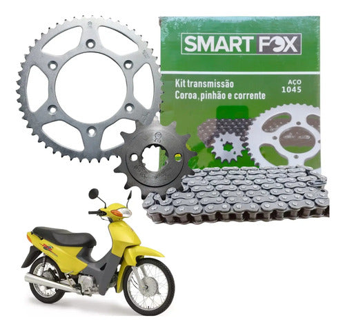 Kit Relação Smartfox sem Retentor Honda Biz 100 1998 a 2005 428H 108L 35/15T