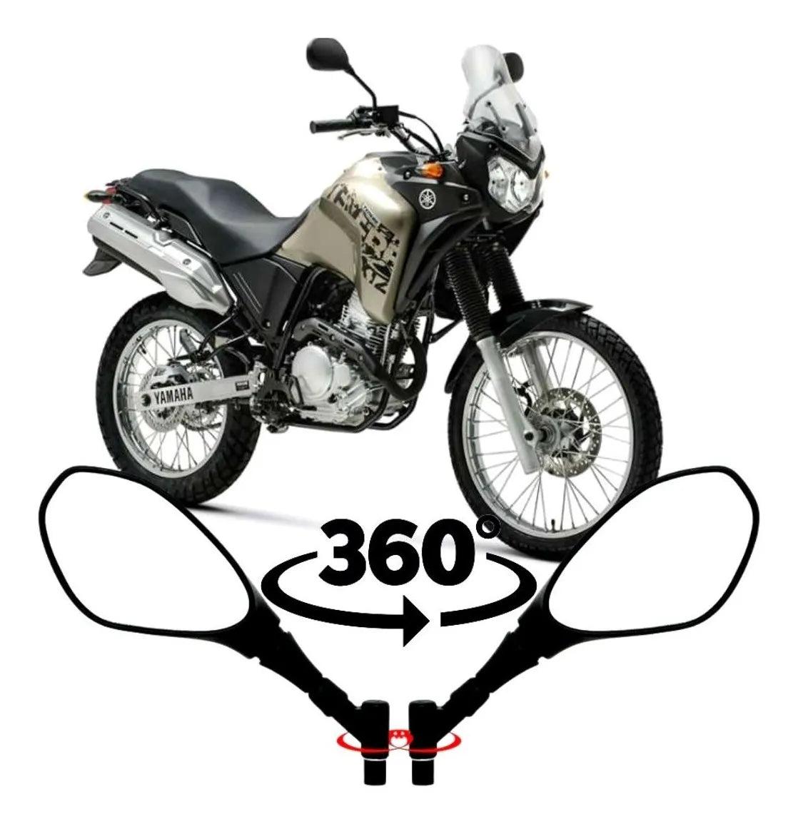 RETROVISOR GVS C/GIRO 360 LANDER 250 / TENERE 250 2019-2022
