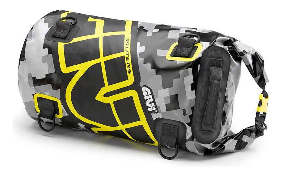 Bolsa Moto Impermeavel 30lt Cinza E Amarelo Ea114cm Givi