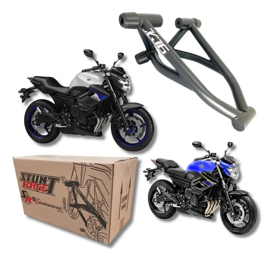 Protetor Motor Carenagem Stunt Race Xj6 2010 A 2018 Preto Fosco