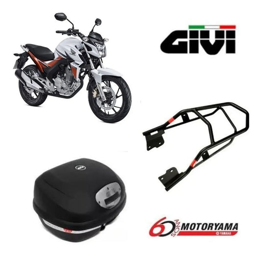 Kit Baú Givi E33 + Bagageiro Sr1147 Twister Cb250 Cb 250