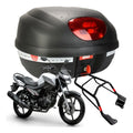Bau E-33n Lente Vermelha Fumê + Bagageiro Factor 150 Fazer