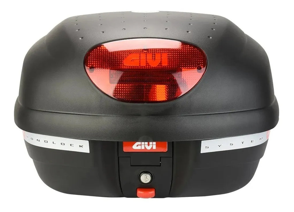 Bau E-33n Lente Vermelha Fumê + Bagageiro Factor 150 Fazer