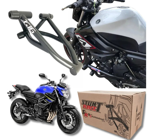 Protetor Motor Carenagem Stunt Race Xj6 2010 A 2018 Preto Fosco