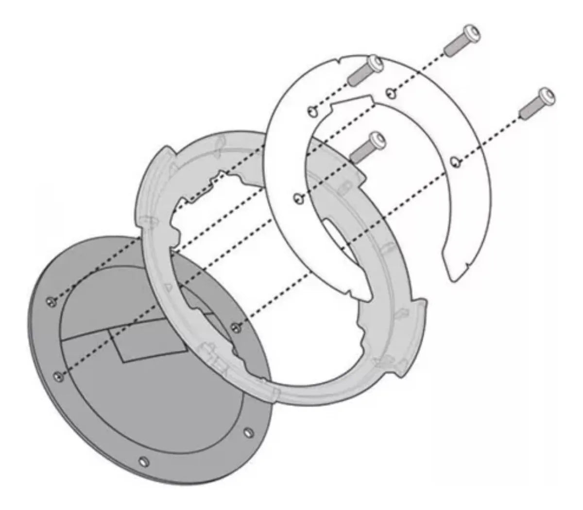 Flange Tanque Cb 1000r, Cbr 600, Hornet 600, Bf03 Givi