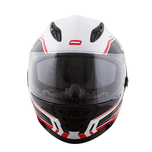 Capacete Norisk Soul Target Preto Branco Vermelho
