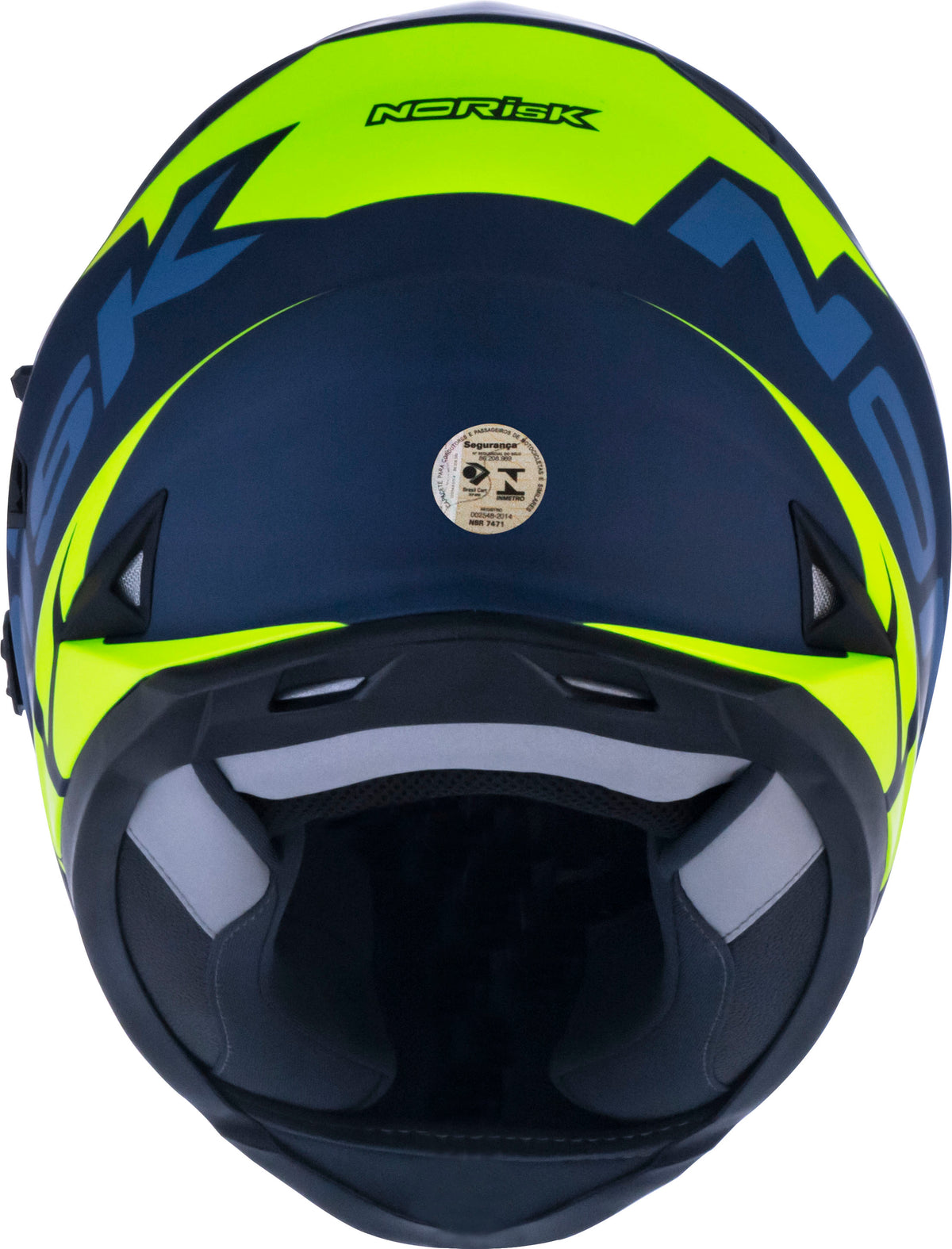 Capacete Norisk Soul Manty Azul Amarelo