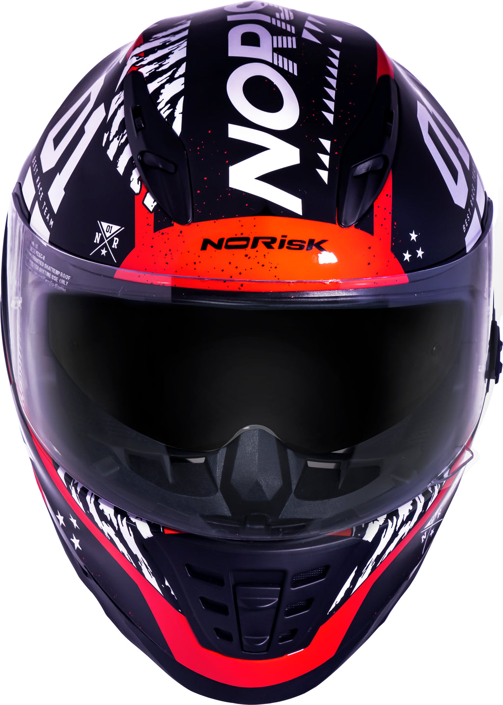 Capacete Norisk Soul Target Tokyo Preto Vermelho Branco