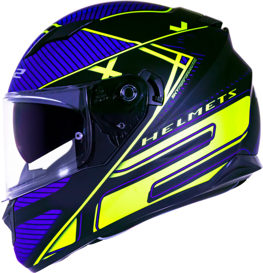 Capacete Ls2 Ff320 Stream Level Azul Amarelo