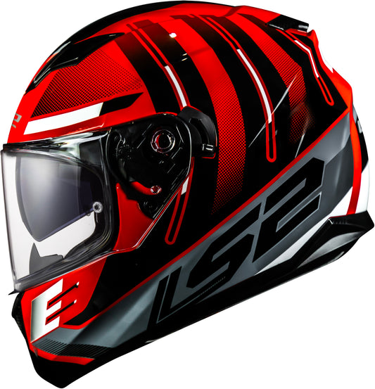 Capacete Ls2 Ff320 Stream Shadow Vermelho Branco