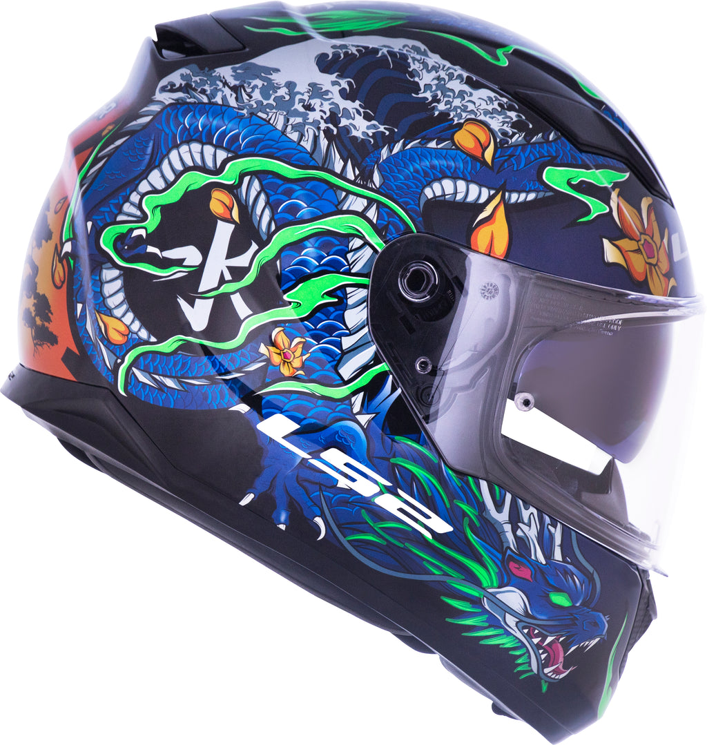 Capacete Ls2 Ff320 Stream Warrior Azul