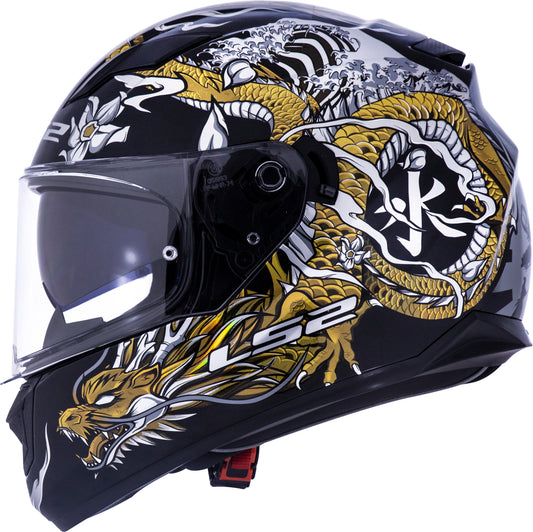 Capacete Ls2 Ff320 Stream Warrior Dourado