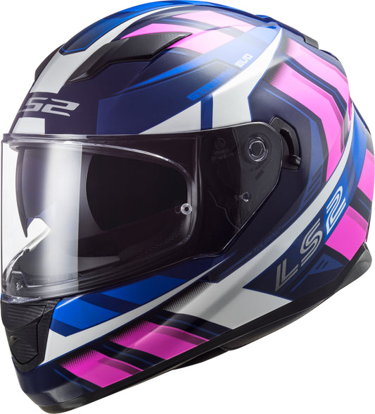 Capacete Ls2 Ff320 Stream Loop Azul Rosa