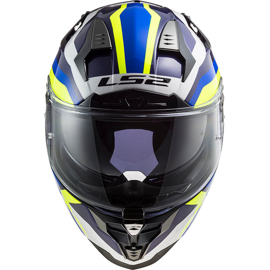 Capacete Ls2 Challenger ff327 Gallatic Azul Amarelo
