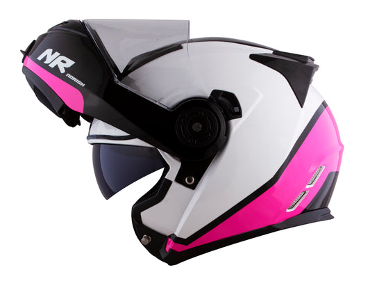 Capacete Norisk Route Chance Branco Rosa
