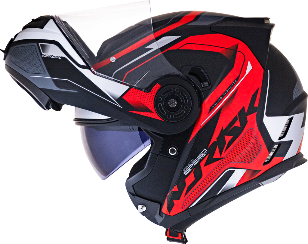 Capacete Norisk Route Speedmax Matt Preto Vermelho