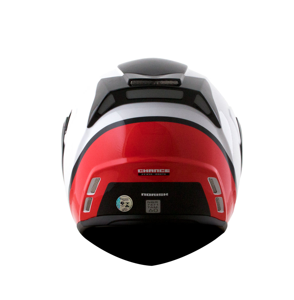 Capacete Norisk Route Chance Branco Vermelho