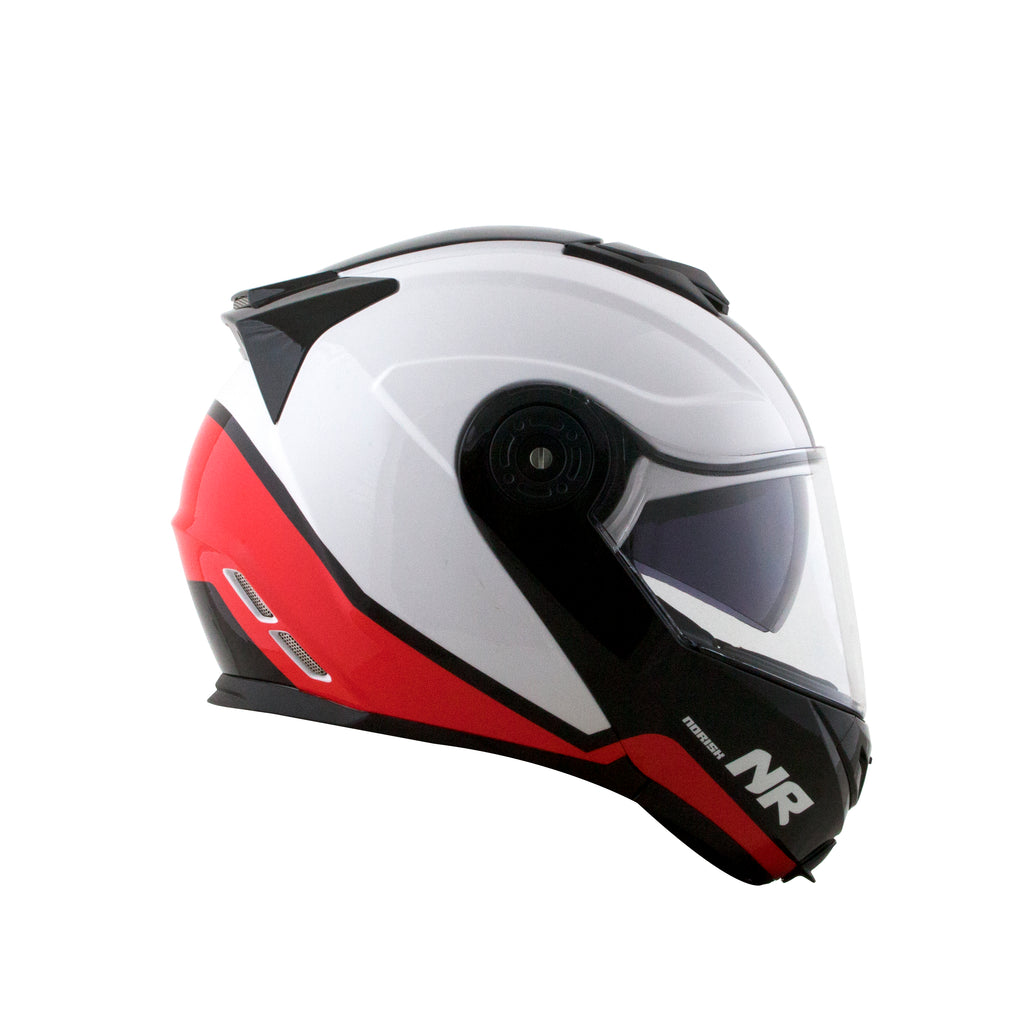 Capacete Norisk Route Chance Branco Vermelho